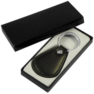 Llavero Cuero Negro con Logotipo